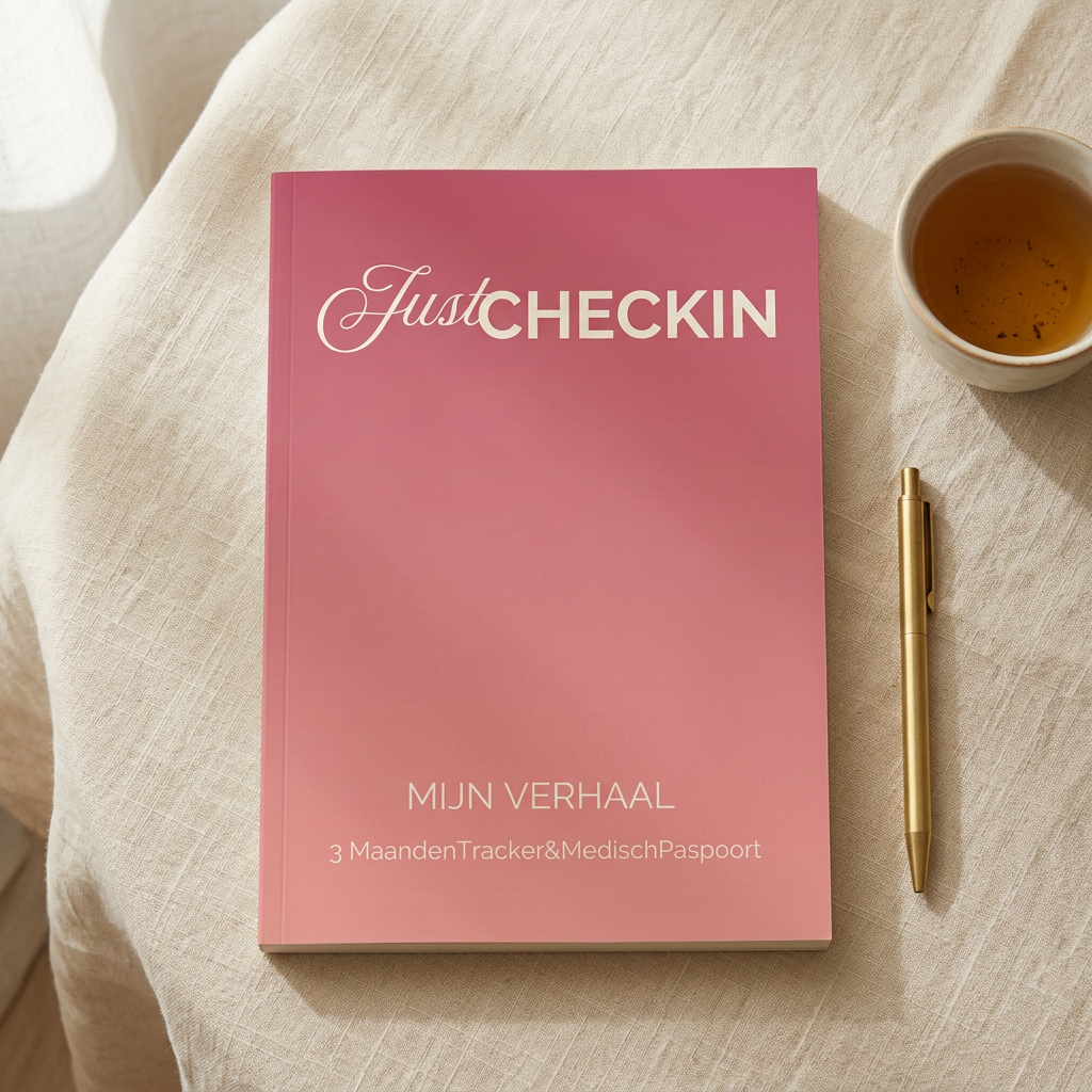 Lifestylemockup van Just Checkin Mijn verhaal